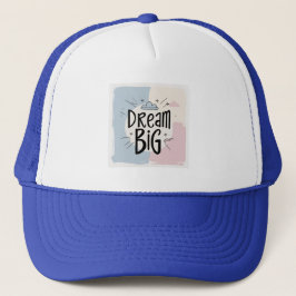 Gorra De Camionero Dream Big - Diseño de tipografía motivacional
