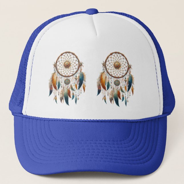 Gorra De Camionero Dreamcatcher en un tema bohemio (Anverso)