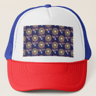 Gorra De Camionero Dreamcatchers Fethers Watercolor Seamless Textura