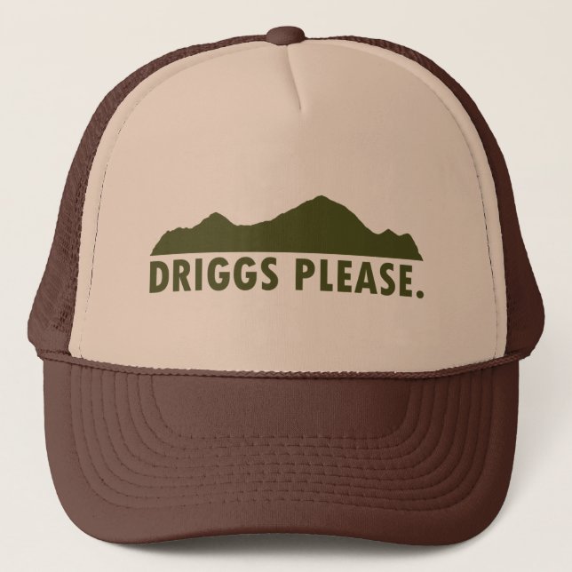 Gorra De Camionero Driggs Idaho Por Favor (Anverso)