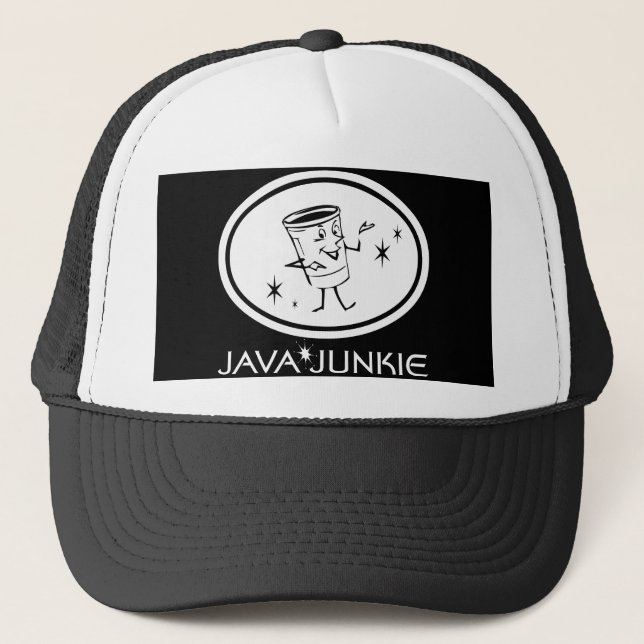 Gorra De Camionero Drogadicto de Java (Anverso)