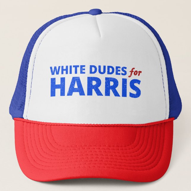 Gorra De Camionero Dudas blancas para Harris (Anverso)