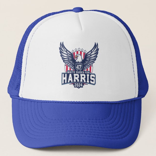 Gorra De Camionero dudes blancas para harris (Anverso)