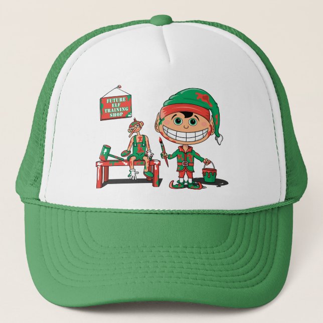Gorra De Camionero Duende futuro de Christma en el entrenamiento (Anverso)