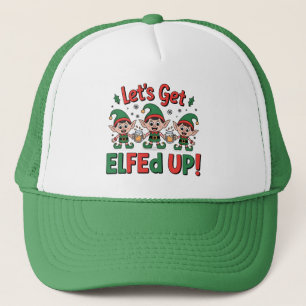 Gorra De Camionero Duendes de Navidad bebiendo cerveza: ¡Vamos a embr