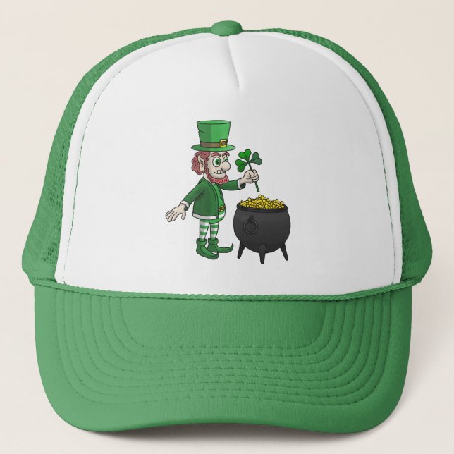 Gorra De Camionero Duendes día de San Patricio (Anverso)
