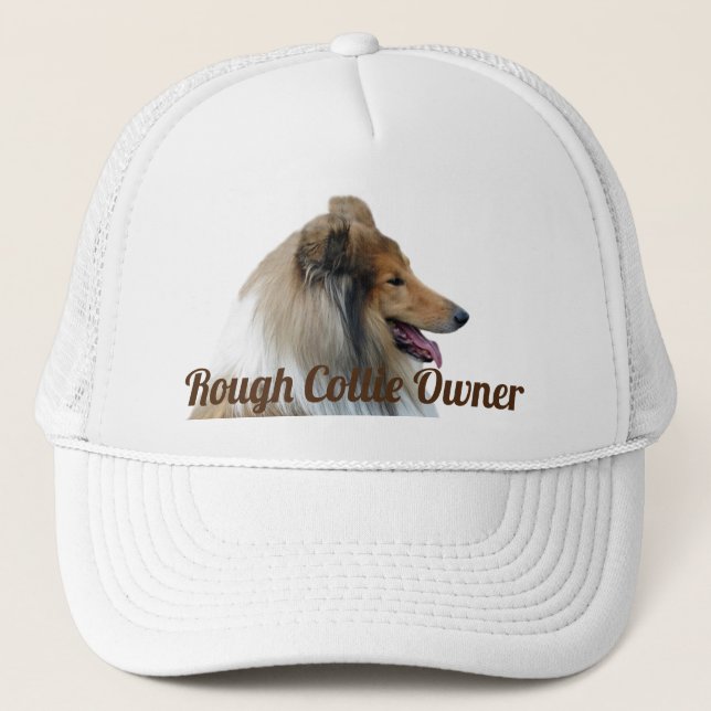 Gorra De Camionero Dueño del perro Collie duro (Anverso)