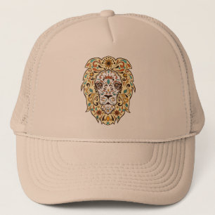 Gorra De Camionero Dulce Cabeza de León Calavera Mono