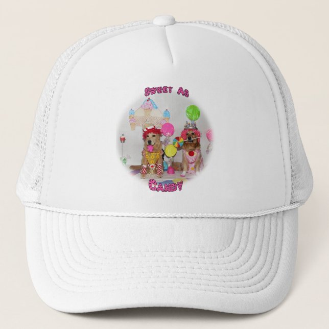Gorra De Camionero Dulce del golden retriever como caramelo (Anverso)