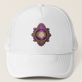 Gorra De Camionero Dulce GIGI Royal Purple & Gold