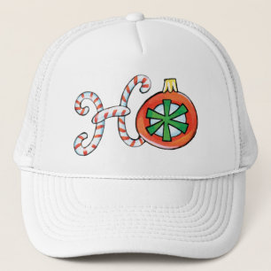 Gorra De Camionero Dulce Navidad Ho Ho Ho, Adornos de Bastones de Car