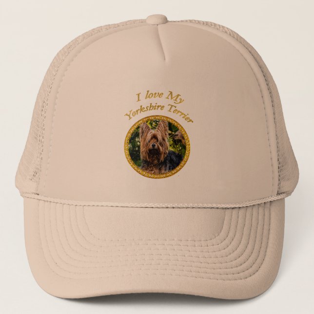 Gorra De Camionero Dulce Yorkshire terrier perro pequeño (Anverso)