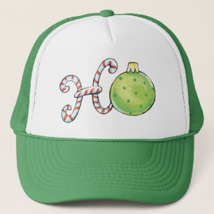 Gorra De Camionero Dulces adornos de bastones de caramelo Ho Ho Ho de