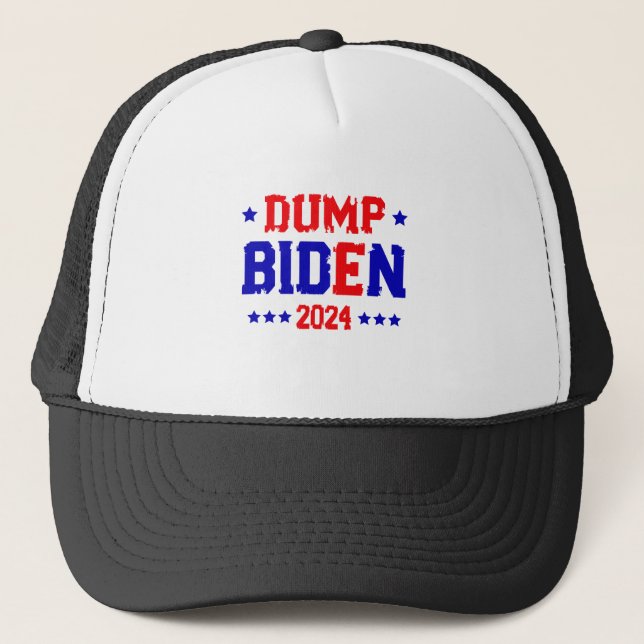 Gorra De Camionero Dump Biden 2024, republicano anti-Biden 2024 (Anverso)