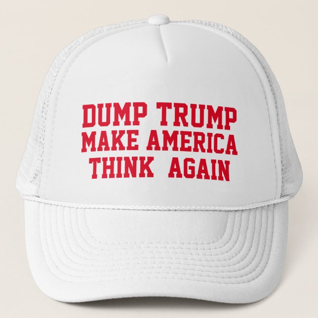 GORRA DE CAMIONERO DUMP TRUMP HACE QUE ESTADOS UNIDOS PIENSE DE NUEVO (Anverso)