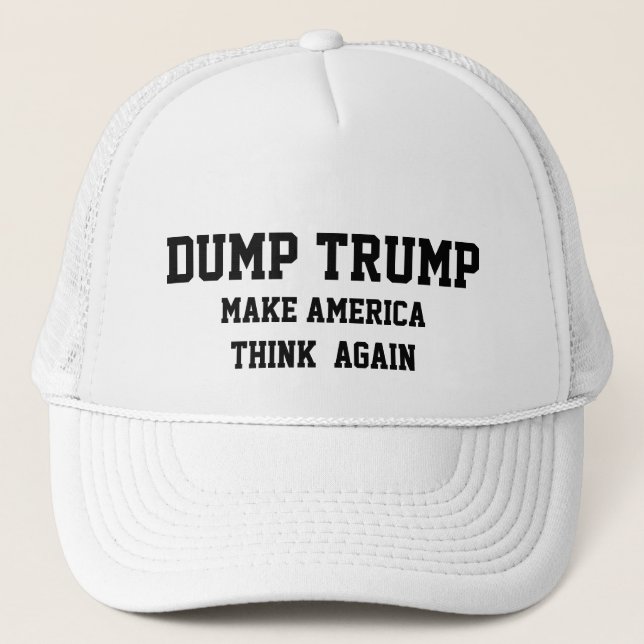 GORRA DE CAMIONERO DUMP TRUMP HACE QUE ESTADOS UNIDOS PIENSE DE NUEVO (Anverso)