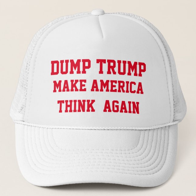 GORRA DE CAMIONERO DUMP TRUMP HACE QUE ESTADOS UNIDOS PIENSE DE NUEVO (Anverso)