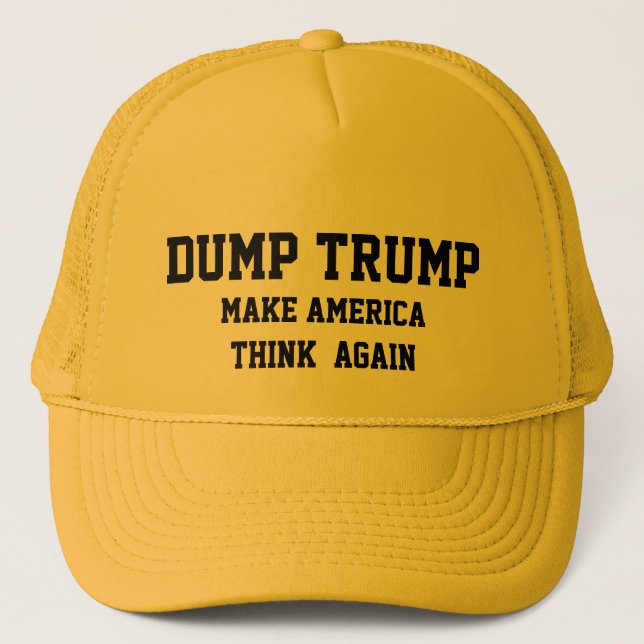 GORRA DE CAMIONERO DUMP TRUMP HACE QUE ESTADOS UNIDOS PIENSE DE NUEVO (Anverso)