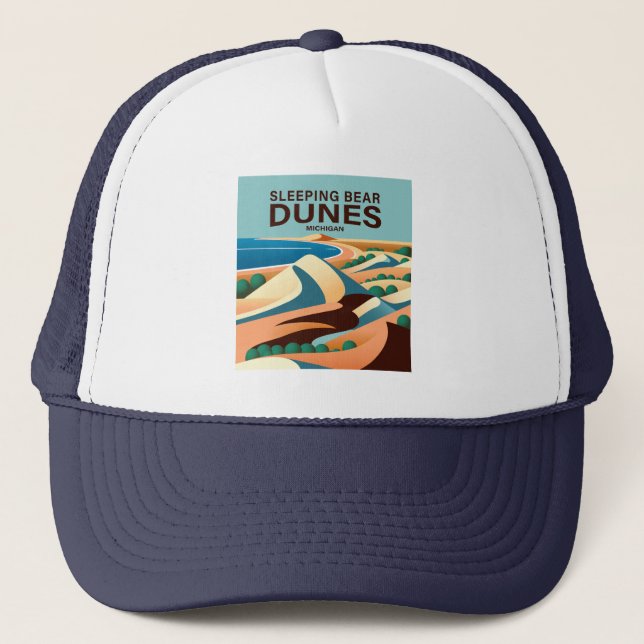 Gorra De Camionero Dunas de oso durmiente Michigan (Anverso)