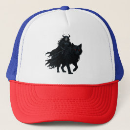 Gorra De Camionero  Dunkle Kriegerin auf Höllenwolf