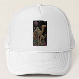Gorra De Camionero Dúo de camellos dorados cósmicos