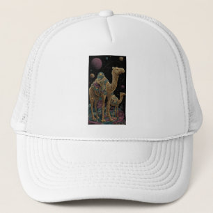 Gorra De Camionero Dúo de camellos dorados cósmicos