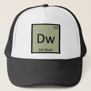 Gorra De Camionero Dw - Química del eneldo Símbolo de la tabla periód