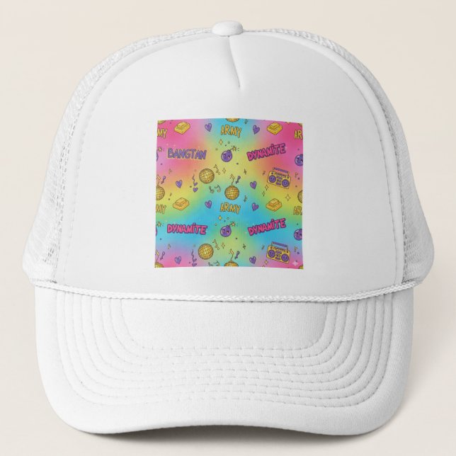 Gorra De Camionero Dynamite Pop Art Rainbow Pattern (Anverso)