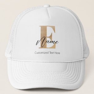 Gorra De Camionero E & Nombre inicial monogramado moderno personaliza