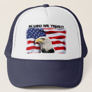 Gorra De Camionero EAGLE patriótico y BANDERA