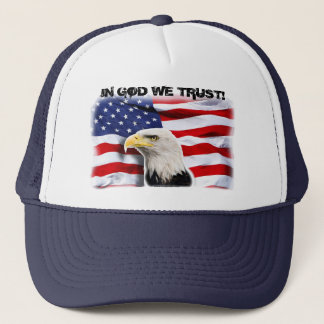 Gorra De Camionero EAGLE patriótico y BANDERA