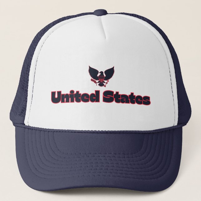 Gorra De Camionero Eagle Personalizado de Estados Unidos (Anverso)