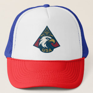 Gorra De Camionero Eagle Pyramid Emblem - Ojo de providencia