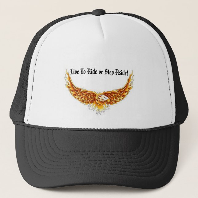 Gorra De Camionero ¡Eagle se fue volando, vive para montar o para (Anverso)