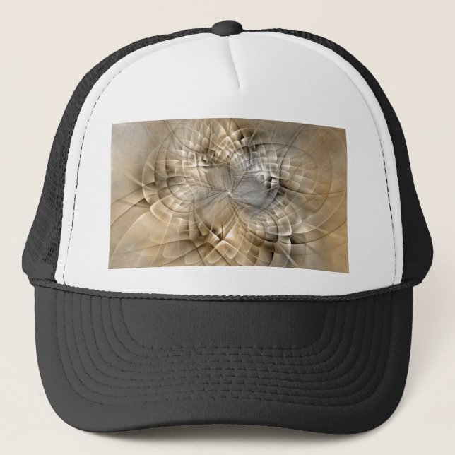 Gorra De Camionero Earth Tones Abstract Modern Fractal Art Texture (Anverso)