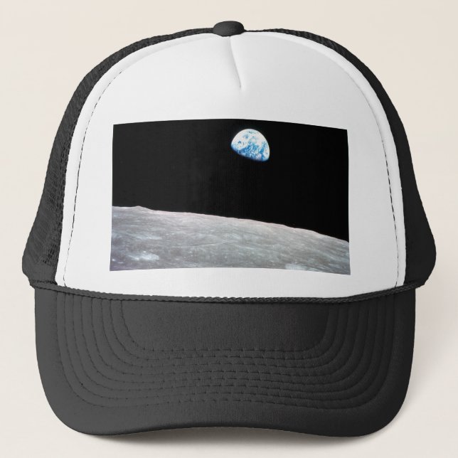 Gorra De Camionero Earthrise - La Perspectiva Lunar (Anverso)