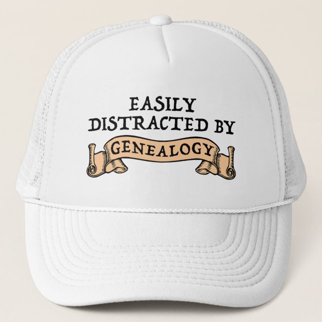Gorra De Camionero Easily Distracted By Genealogy (Anverso)