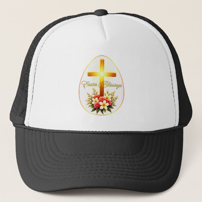 Gorra De Camionero Easter Blessings – Christian Faith Art - boné (Anverso)