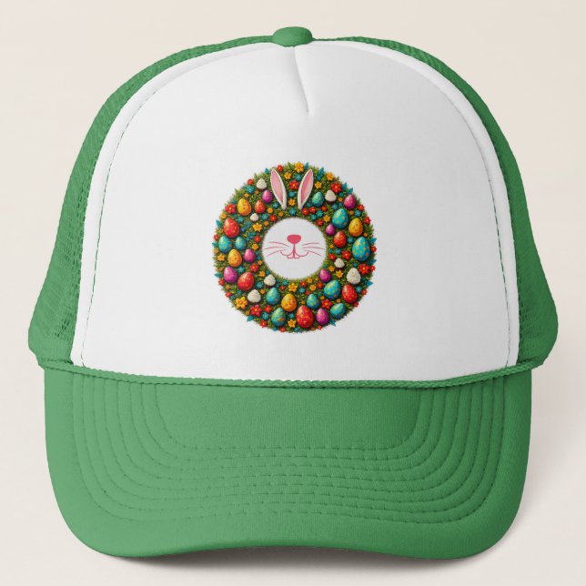 Gorra De Camionero Easter Bunny Wreath – Cute Style boné (Anverso)
