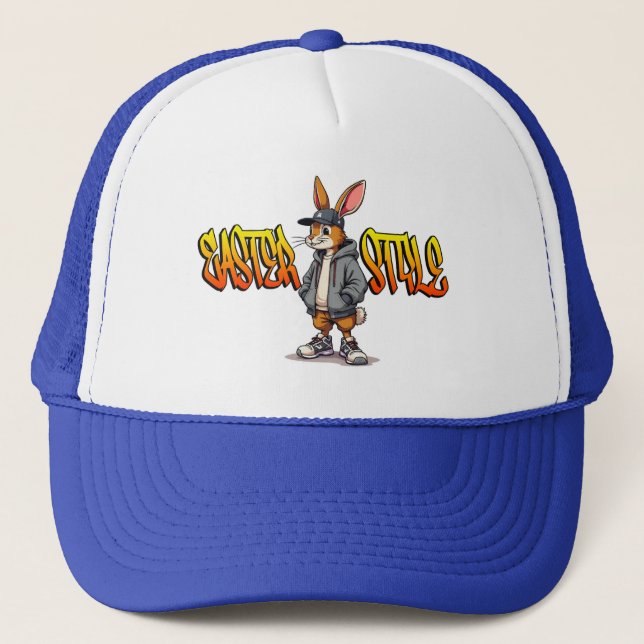 Gorra De Camionero Easter Style – Street Bunny Design - boné (Anverso)