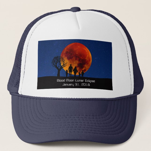 Gorra De Camionero Eclipse lunar de la luna sanguínea 2018 (Anverso)