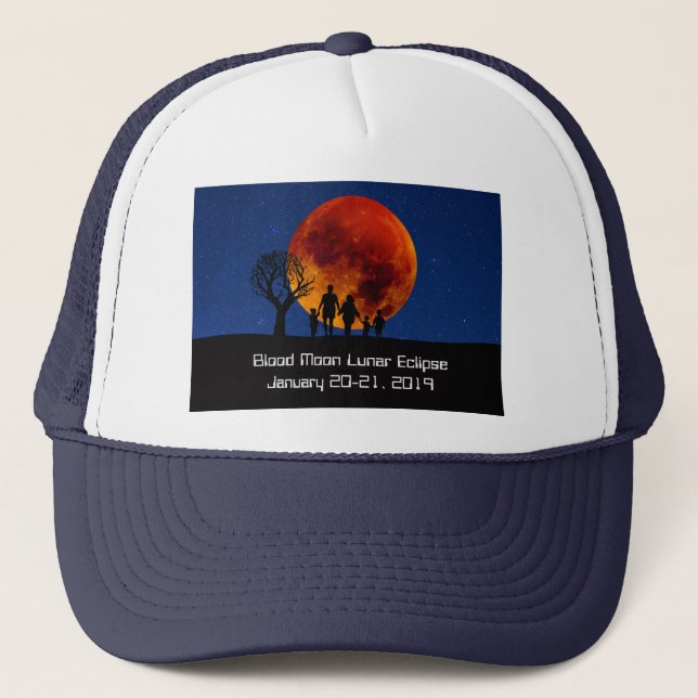 Gorra De Camionero Eclipse lunar de la luna sanguínea 2019 (Anverso)