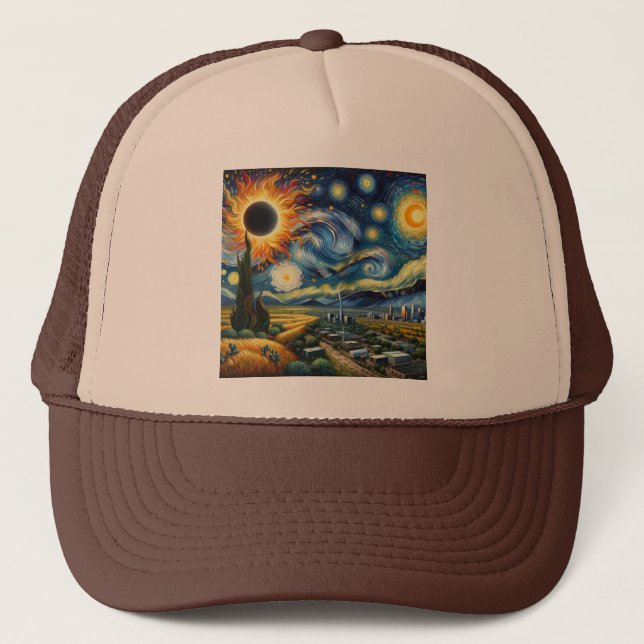 Gorra De Camionero Eclipse sobre el cabo de Texas (Anverso)