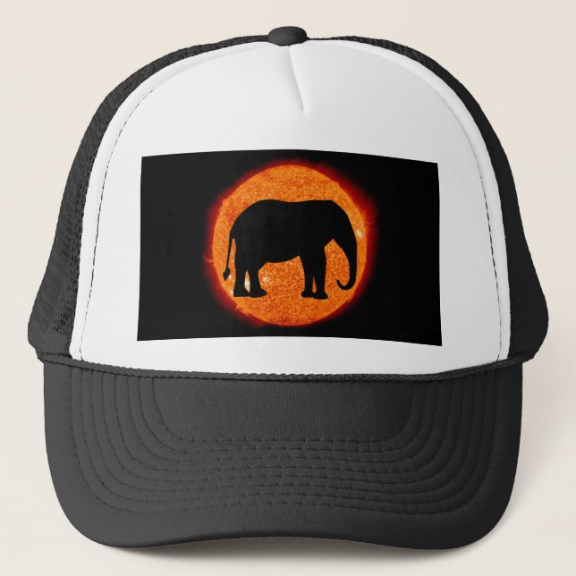 Gorra De Camionero Eclipse solar elefante (Anverso)