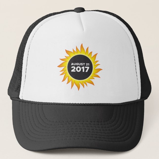 Gorra De Camionero Eclipse solar total - 08.21.2017 (Anverso)