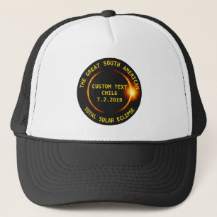 Gorra De Camionero Eclipse solar total 2019 Chile, Suramérica