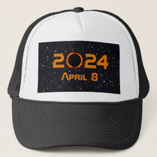 Gorra De Camionero Eclipse solar total 2024 Fecha Starry Sky