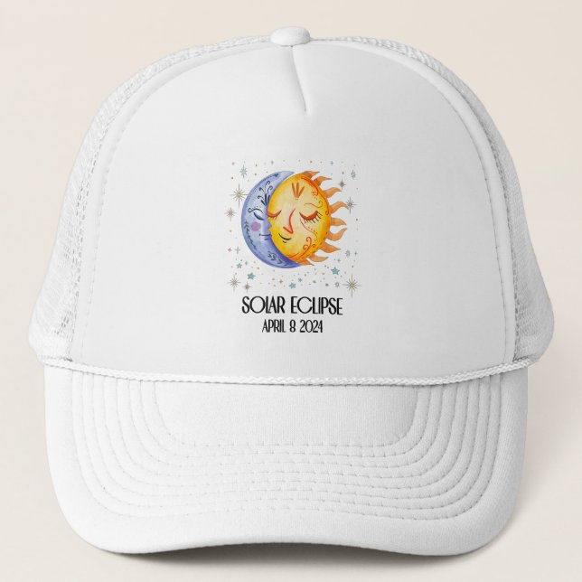 Gorra De Camionero Eclipse Solar Total 2024 Niños Eclipse Solar Cute (Anverso)