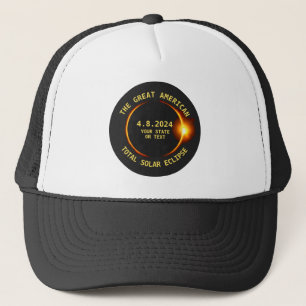 Gorra De Camionero Eclipse solar total 4.8.2024 Camión de texto Perso