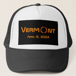 Gorra De Camionero Eclipse solar total de Vermont 2024